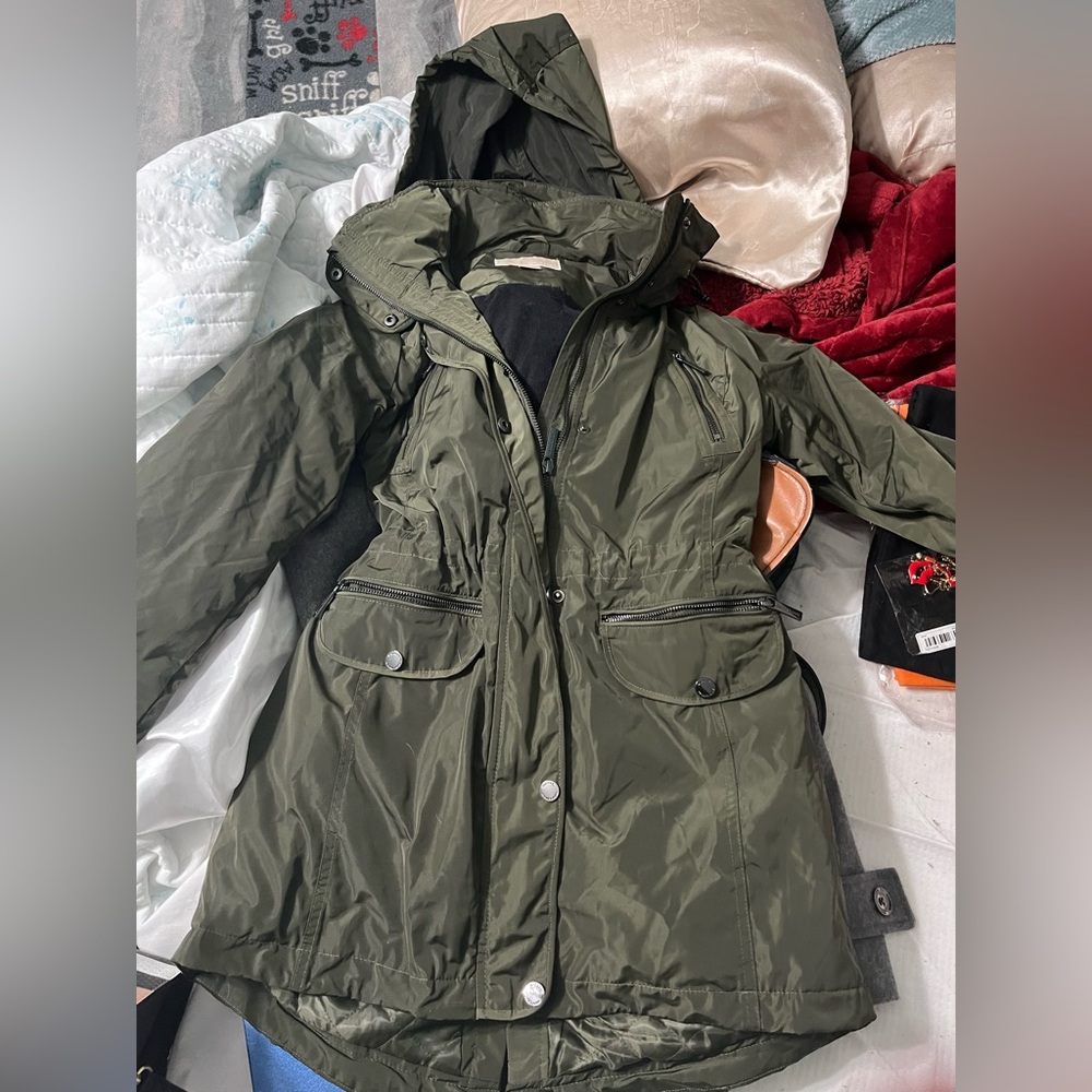 NWT Michael Kors army green coat